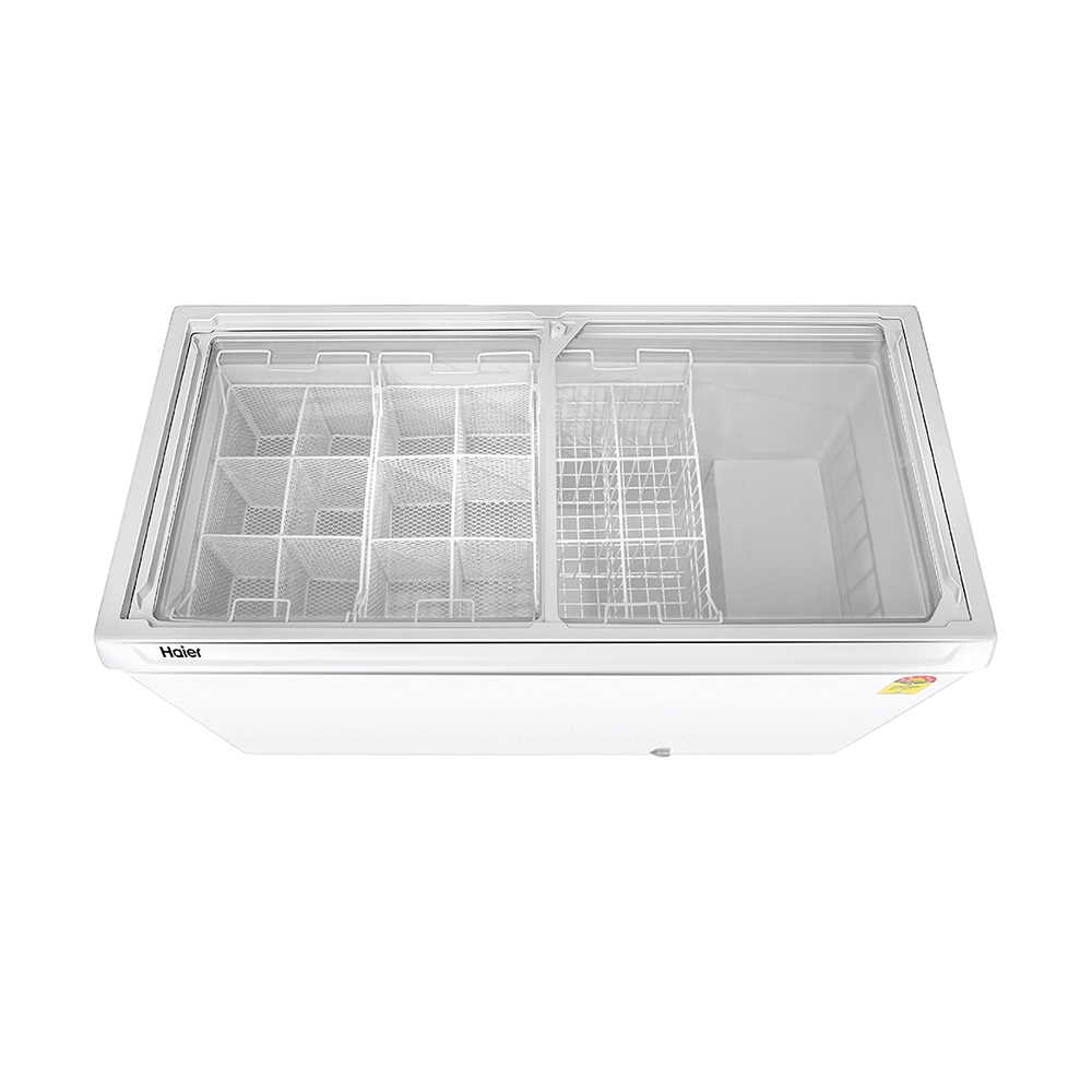 Haier 300 L Glass Top Freezer with LED & 4 Years Warranty, 5 STAR